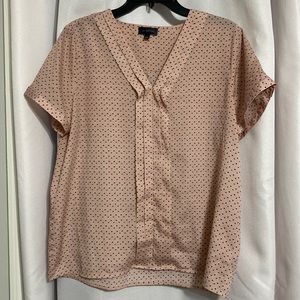 The Limited Blush Pink Polka Dot Blouse Size L